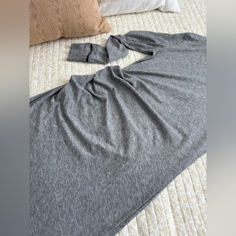 Athleta Weekday Industry Turtleneck Midi Active Dress | Light Gray | Size M - Picture 8 of 16